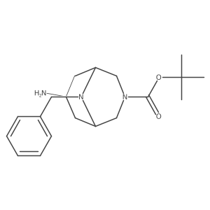 Tert-butyl 7-amino-9-benzyl-3,9-diazabicyclo[3.3.1]nonane-3-carboxylate结构式