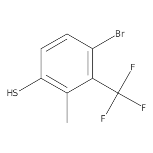 4-Bromo-2-methyl-3-(trifluoromethyl)benzenethiol结构式