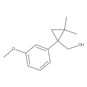 [1-(3-Methoxyphenyl)-2,2-dimethylcyclopropyl]methanol结构式