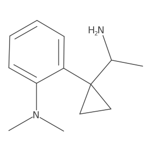 2-[1-(1-aminoethyl)cyclopropyl]-N,N-dimethylaniline结构式
