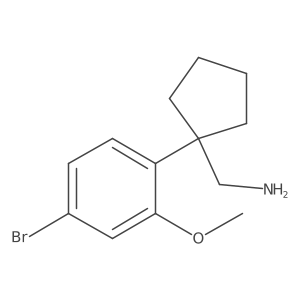 [1-(4-Bromo-2-methoxyphenyl)cyclopentyl]methanamine Structure