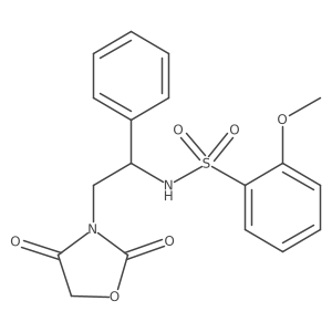 N-(2-(2,4-dioxooxazolidin-3-yl)-1-phenylethyl)-2-methoxybenzenesulfonamide Structure