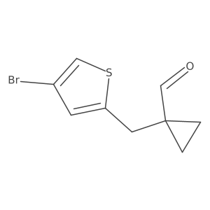 1-[(4-Bromothiophen-2-yl)methyl]cyclopropane-1-carbaldehyde结构式