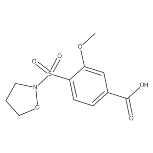 3-Methoxy-4-(1,2-oxazolidine-2-sulfonyl)benzoic acid Structure