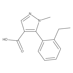 5-(2-ethylphenyl)-1-methyl-1H-pyrazole-4-carboxylic acid结构式