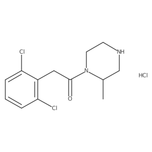 2-(2,6-Dichlorophenyl)-1-[(2s)-2-methylpiperazin-1-yl]ethan-1-one hydrochloride结构式