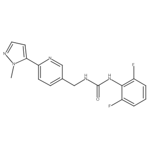 1-(2,6-difluorophenyl)-3-((6-(1-methyl-1H-pyrazol-5-yl)pyridin-3-yl)methyl)urea结构式
