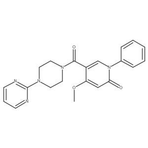 4-methoxy-1-phenyl-5-(4-(pyrimidin-2-yl)piperazine-1-carbonyl)pyridin-2(1H)-one Structure