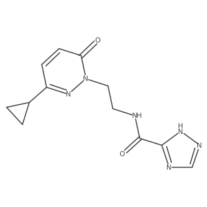 N-(2-(3-cyclopropyl-6-oxopyridazin-1(6H)-yl)ethyl)-1H-1,2,4-triazole-3-carboxamide Structure