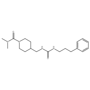 N,N-dimethyl-4-((3-(3-phenylpropyl)ureido)methyl)piperidine-1-carboxamide结构式