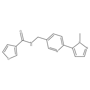 N-((6-(1-methyl-1H-pyrazol-5-yl)pyridin-3-yl)methyl)furan-3-carboxamide Structure