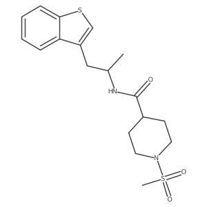 N-(1-(benzo[b]thiophen-3-yl)propan-2-yl)-1-(methylsulfonyl)piperidine-4-carboxamide Structure