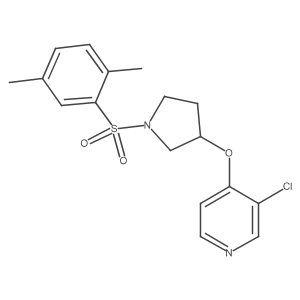 3-Chloro-4-{[1-(2,5-dimethylbenzenesulfonyl)pyrrolidin-3-yl]oxy}pyridine结构式