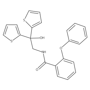 N-(2-hydroxy-2,2-di(thiophen-2-yl)ethyl)-2-phenoxybenzamide Structure
