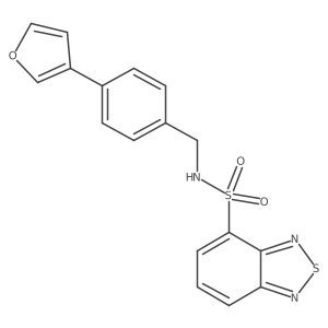 N-(4-(furan-3-yl)benzyl)benzo[c][1,2,5]thiadiazole-4-sulfonamide结构式
