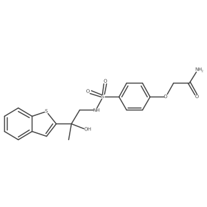 2-(4-(N-(2-(benzo[b]thiophen-2-yl)-2-hydroxypropyl)sulfamoyl)phenoxy)acetamide结构式