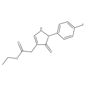 Ethyl 2-[2-(4-fluorophenyl)-3-oxo-2,3-dihydro-1H-pyrazol-4-yl]acetate结构式