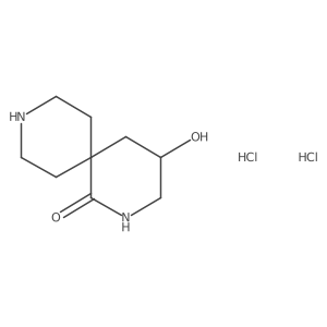 4-Hydroxy-2,9-diazaspiro[5.5]undecan-1-one dihydrochloride结构式