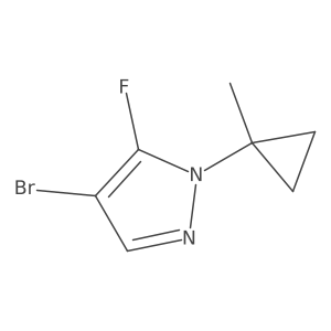 4-Bromo-5-fluoro-1-(1-methylcyclopropyl)-1H-pyrazole结构式