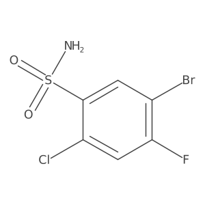 5-Bromo-2-chloro-4-fluorobenzene-1-sulfonamide结构式