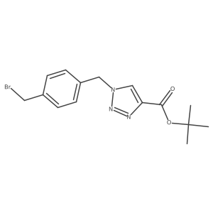 tert-butyl 1-(4-(bromomethyl)benzyl)-1H-1,2,3-triazole-4-carboxylate Structure