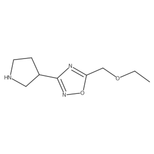 5-(Ethoxymethyl)-3-(pyrrolidin-3-yl)-1,2,4-oxadiazole结构式