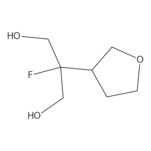 2-Fluoro-2-(oxolan-3-yl)propane-1,3-diol结构式