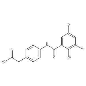 4-[(3,5-Dichloro-2-hydroxybenzoyl)amino]benzeneacetic acid Structure