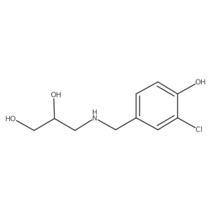 (2R)-3-{[(3-chloro-4-hydroxyphenyl)methyl]amino}propane-1,2-diol Structure