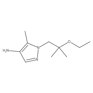 1-(2-ethoxy-2-methylpropyl)-5-methyl-1H-pyrazol-4-amine结构式