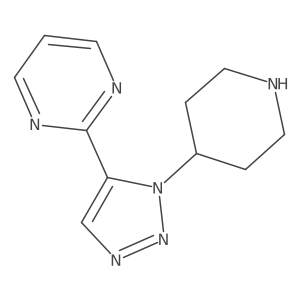 2-[1-(piperidin-4-yl)-1H-1,2,3-triazol-5-yl]pyrimidine结构式