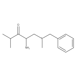 2-Amino-1-[benzyl(methyl)amino]-4-methylpentan-3-one Structure
