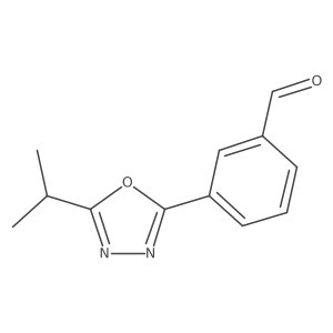 3-[5-(Propan-2-yl)-1,3,4-oxadiazol-2-yl]benzaldehyde结构式