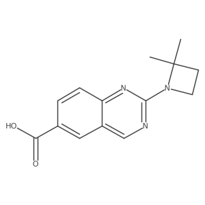 2-(2,2-Dimethylazetidin-1-yl)quinazoline-6-carboxylic acid Structure