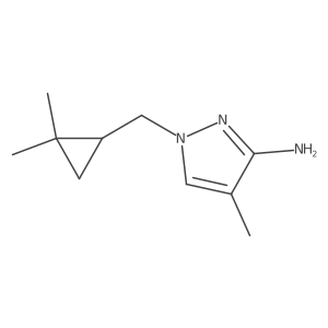 1-[(2,2-dimethylcyclopropyl)methyl]-4-methyl-1H-pyrazol-3-amine Structure