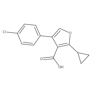 4-(4-Chlorophenyl)-2-cyclopropylfuran-3-carboxylic acid结构式