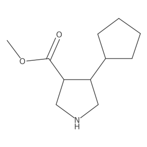 rac-methyl (3R,4R)-4-cyclopentylpyrrolidine-3-carboxylate结构式