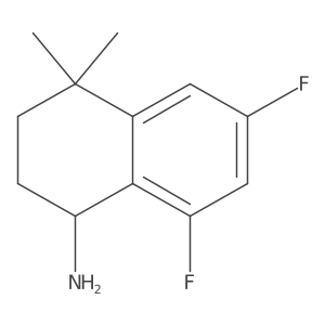 6,8-Difluoro-4,4-dimethyl-1,2,3,4-tetrahydronaphthalen-1-amine结构式