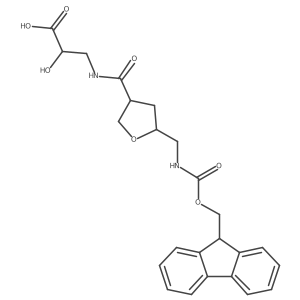 (2S)-3-({5-[({[(9H-fluoren-9-yl)methoxy]carbonyl}amino)methyl]oxolan-3-yl}formamido)-2-hydroxypropanoic acid结构式