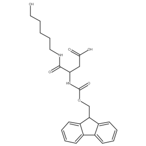 3-({[(9H-fluoren-9-yl)methoxy]carbonyl}amino)-3-[(5-hydroxypentyl)carbamoyl]propanoic acid结构式