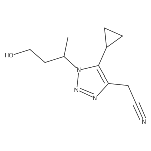 2-[5-cyclopropyl-1-(4-hydroxybutan-2-yl)-1H-1,2,3-triazol-4-yl]acetonitrile结构式