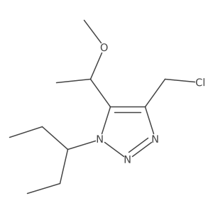 4-(chloromethyl)-5-(1-methoxyethyl)-1-(pentan-3-yl)-1H-1,2,3-triazole结构式