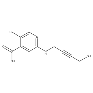 5-Chloro-2-[(4-hydroxybut-2-yn-1-yl)amino]pyridine-4-carboxylic acid结构式