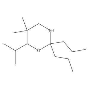 5,5-Dimethyl-6-(propan-2-yl)-2,2-dipropyl-1,3-oxazinane Structure