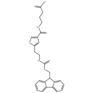 4-({2-[2-({[(9H-fluoren-9-yl)methoxy]carbonyl}amino)ethyl]-1,3-thiazol-4-yl}formamido)butanoic acid结构式