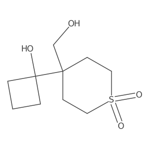 4-(1-Hydroxycyclobutyl)-4-(hydroxymethyl)-1lambda6-thiane-1,1-dione Structure