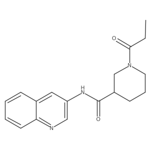 3-Piperidinecarboxamide, 1-(1-oxopropyl)-N-3-quinolinyl-结构式