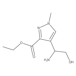 ethyl 4-[(1S)-1-amino-2-hydroxyethyl]-1-methyl-1H-pyrazole-3-carboxylate Structure