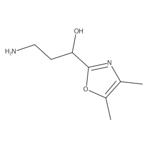 (1R)-3-amino-1-(dimethyl-1,3-oxazol-2-yl)propan-1-ol结构式