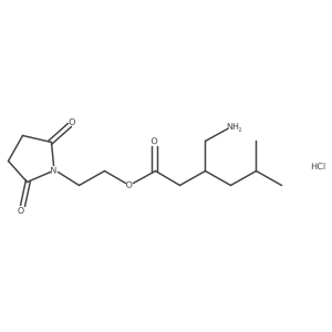 2-(2,5-Dioxopyrrolidin-1-yl)ethyl (3S)-3-(aminomethyl)-5-methylhexanoate;hydrochloride Structure